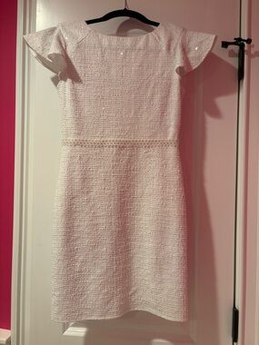 By Debra Juniors Cream Textured Shift Dress